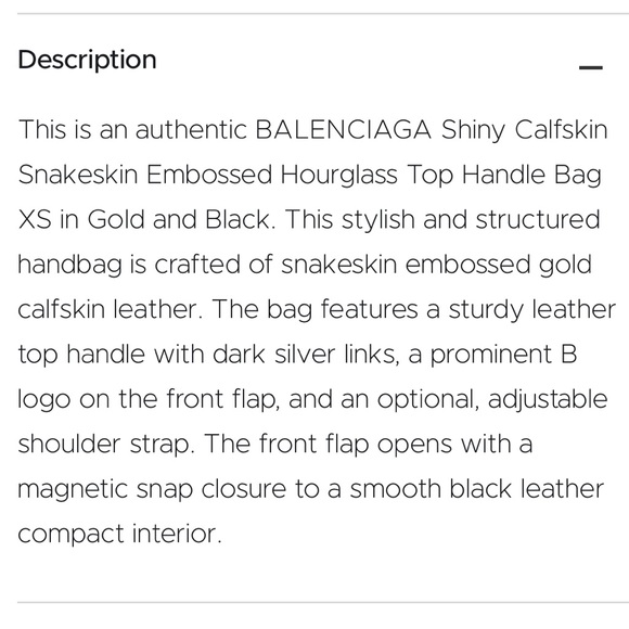 Balenciaga Hourglass XS Leather Top Handle Bag - Picture 13 of 14